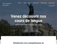 Tablet Screenshot of centre-linguistique.com